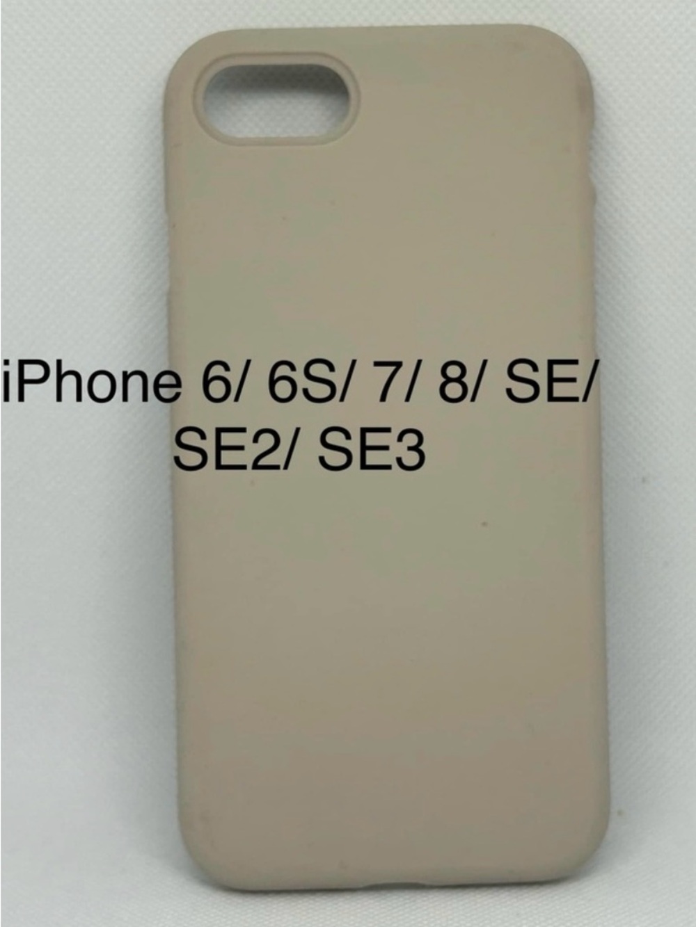 Beige Silicone iPhone Case for iPhone 6/6S/7/8/SE/SE2/SE3